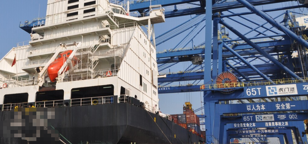 宁波远洋新开明太仓到东莞虎门内贸海运集装箱直航航路